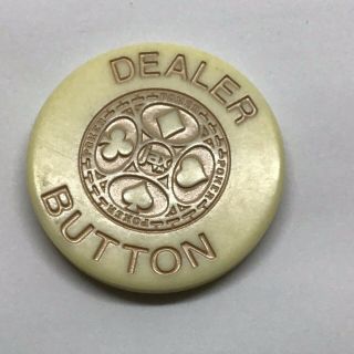Vintage Poker Dealer Button Jax Tm 2 1/4”