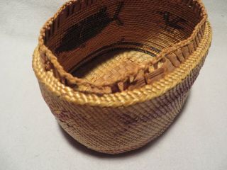 Vintage Nootka Makah Nuu - chah - nulth Indian Basket 3