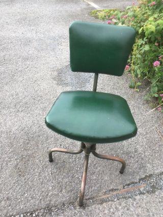 Vintage Retro Tan - Sad Machinists Green Leaver Industrial Office Swivel Chair Mcm
