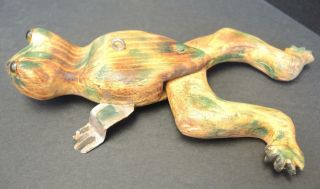 Vintage Folk Art Carved Large Frog Fishing Lures 14