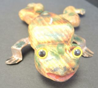 Vintage Folk Art Carved Large Frog Fishing Lures 14 3