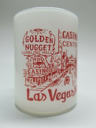 Federal Milk Glass Advertisment Souvenir Casino Center Golden Nugget Las Vegas