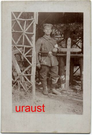 German Wwi Soldier With Mauser C96 Broomhandle Photo