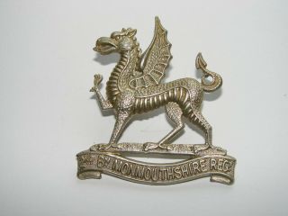 British Military Cap Badge 2nd Battalion The Monmouthshire Regiment
