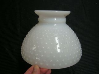 Vtg White Lamp Shade Hobnail Milk Glass Globe Glass 8 " Replacement