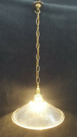 Holophane Stiletto Lamp Shade With Brass Holophane Signed Gallery