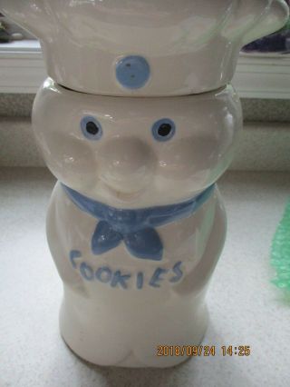 Vintage Pillsbury Doughboy Cookie Jar A And Refrig.  Note Magnet