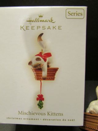2009 Hallmark Keepsake " Mischievous Kittens " Christmas Ornament,  11th In Series