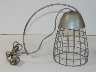 Vtg Metal Wire Industrial Modern Wall Lamp Sconce Light Fixture Factory Machine