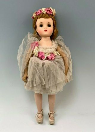 Vintage Madame Alexander 15 - 1/2 " Elise Ballerina Doll Needs Restringing On Head