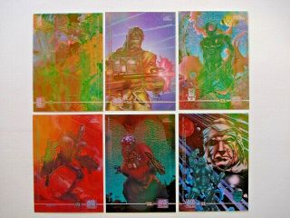 1995 TOPPS STAR WARS GALAXY SERIES 3 COMPLETE 6 CARD CLEAR ZONE CHASE SET 2