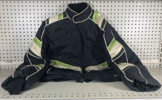 Vintage Retro Arctic Cat Snowmobile Jacket Arcticwear M Tall Black/green/white