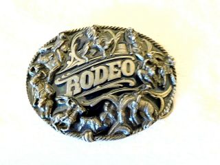 Vintage Rodeo Belt Buckle 3d Bucking Bronco 