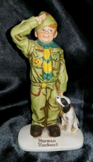 Vintage Norman Rockwell Boy Scouts Of America Figurine 1981 " Can 