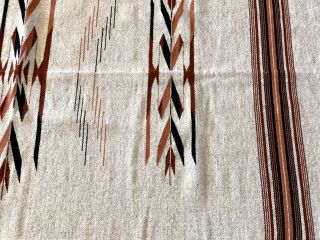 Vintage Southwestern Hand Woven Wool Throw Runner Rug,  73 