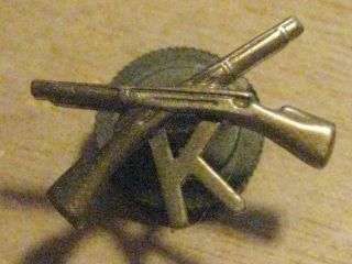Wwi U.  S.  Army Infantry Company " K " Collar Screwback Pin