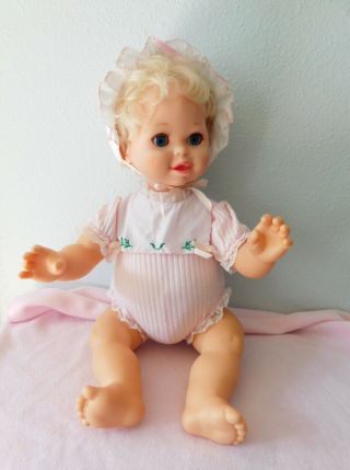 1987 Baby Heather Talking Doll 350,  Sayings Interactive Grows Up Mattel Orig Box