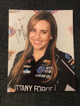 Brittany Force Signed 8 X 10 Photo Nhra Top Fuel Autographed