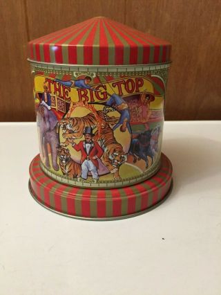 Vintage Merry Go Round Candy/cookie Tin - Giftco,  Inc Made In China
