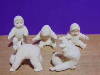 Snowbabies Tumbling In The Snow Set Of 5 Department 56
