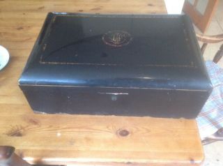 Large Georgian Black Lacquer Box