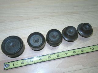 5 Vintage Leather Punches Circle Gasket Cutters Machine Or Hand Operated Unknown