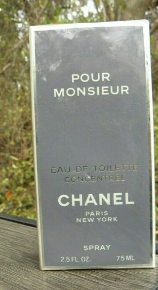 Vintage Chanel Pour Monsieur Eau De Toilette Concentree 2.  5 Oz/sealed