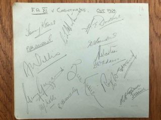 Vintage 1950s Fa Xi & Corinthians Football Team Signed Autograph Page