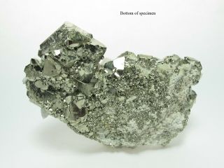 Octahedral Pyrite Crystal Cluster,  Huanzala Mine PERU 3