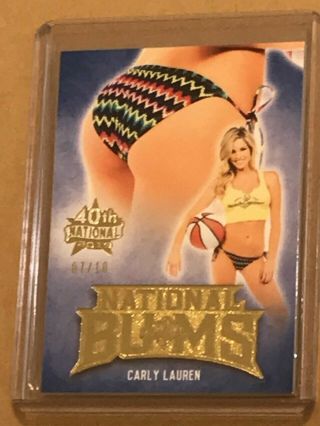2019 Carly Lauren Benchwarmer 7/10 40th National Gold Foil National Bums Card