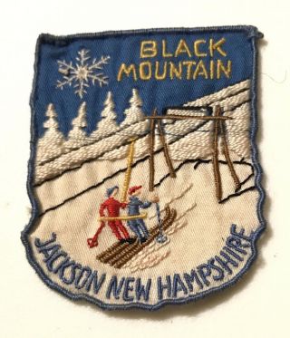 Black Mountain Vintage Ski Skiing Patch Hampshire Resort Souvenir Travel