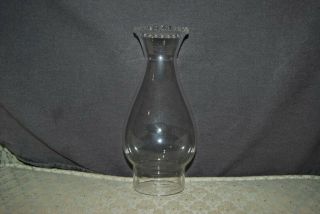 Vintage Petal Top Oil Lamp Chimney 7 5/8 " Tall 2 1/2 " Fitter.