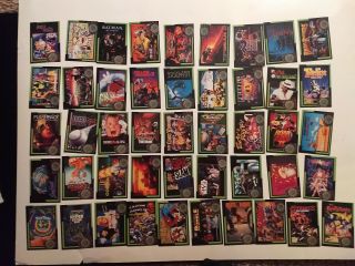 1993 Team Blockbuster Card Near Set (46/50) W/x - Men,  Spider Man,  Avengers Rare