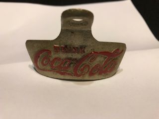 Drink Coca Cola Coke Wall Mount Crown Stationary Bottle Opener Cast Iron
