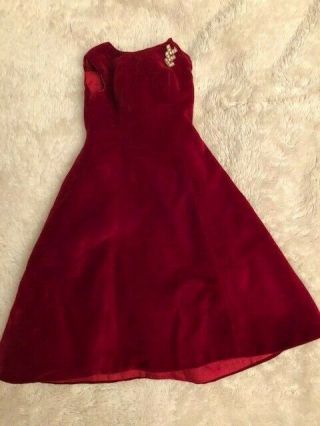 Madame Alexander Vintage Red Velvet Tagged Cissy Dress For 20” Doll