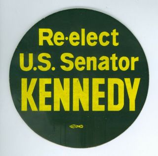 1958 Vintage John Kennedy Massachusetts Us Senator Political Campaign Sticker