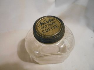 vintage Nash ' s drip grind coffee glass jar storage jar 2