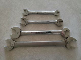 Vintage Craftsman Usa Double Open End Wrenches Set Of 4 Usa 1/2 5/8 7/8 3/8 3/4