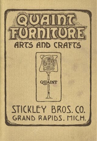 Arts & Crafts Quaint Stickley Brothers - Furniture Lamps Copper / Scarce Book