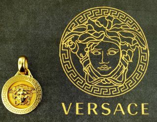 Authentic Gianni Versace Large 18kt Gold Medusa Pendant Signed & Numbered Italy