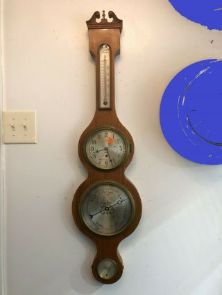 Vintage " Carver " Chelsea Clock,  Barometer,  Thermometer And Humidistat