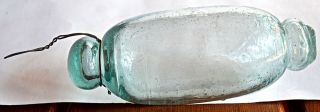Vintage Aqua Glass Roller Fishing Float 5 3/4 "