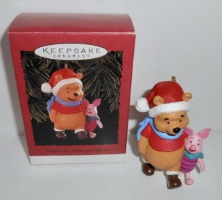 Hallmark Keepsake Ornament Winnie The Pooh And Piglet Disney 1996 B2