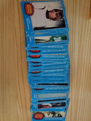 1977 Topps Star Wars 1st Series 1 Complete 66 Blue Card Set
