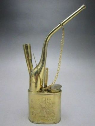 Exquisite Collectible Handmade Brass God Of Longevity Pipe Smoking Tool