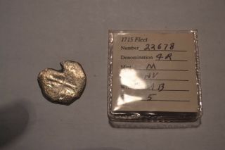 Authentic Shipwreck Artifact Silver Coin Mel Fisher Green Cabin 1715 4 Reale