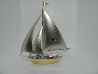 Vintage Masterly H - Crafted Solid Sterling Silver 970 Ship Yacht 75 Grams 2.  65 Oz