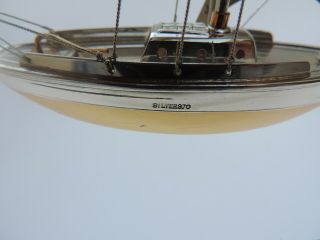 VINTAGE MASTERLY H - CRAFTED SOLID STERLING SILVER 970 SHIP YACHT 75 GRAMS 2.  65 OZ 2