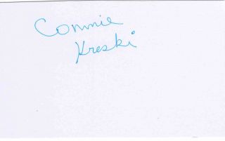 Connie Kreski (d.  1995) - Actress - Playboy Playmate Of The Year 1969 - Autograph