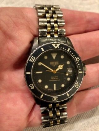 Vtg Tag Heuer Pro 980.  029 Submariner Style Diver Watch 200m Professional Mens